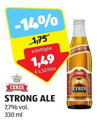 ALDI CERES STRONG ALE 330 ml offerta