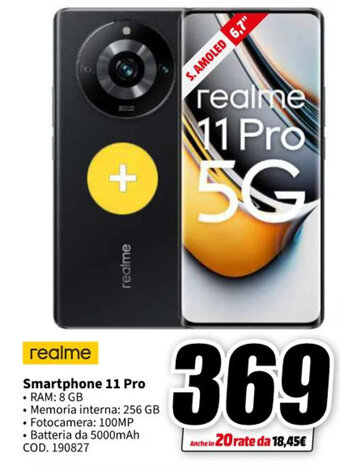 MediaWorld realme Smartphone 11 Pro offerta