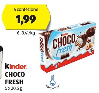 ALDI Kinder CHOCO FRESH 5 x 20,5 g offerta