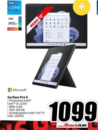MediaWorld Surface Pro 9 offerta