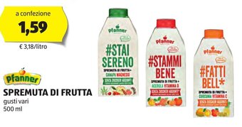 ALDI pfanner SPREMUTA DI FRUTTA 500 ml offerta