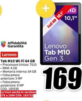Lenovo Tab M10 Wi-Fi 64 GB