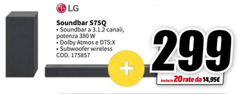 MediaWorld LG Soundbar S75Q offerta