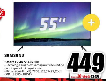 SAMSUNG Smart TV 4K 55AU7090