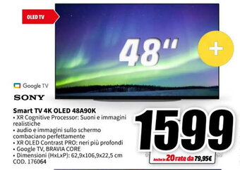 SONY Smart TV 4K OLED 48A90K