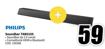 MediaWorld PHILIPS Soundbar TAB5105 offerta