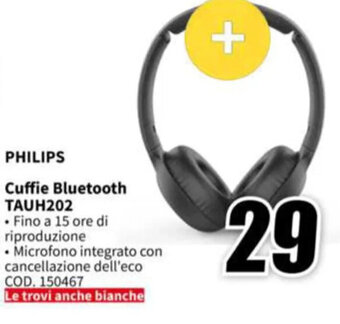 MediaWorld PHILIPS Cuffie Bluetooth TAUH202 offerta