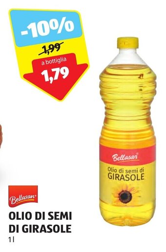 ALDI Bellasan Olio di semi di GIRASOLE 1 l offerta