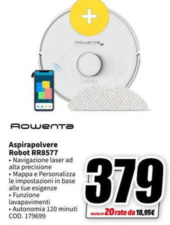 MediaWorld Rowenta Aspirapolvere Robot RR8577 offerta