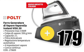 MediaWorld POLTI Ferro Generatore di Vapore Vaporella Instant VI50.30 offerta