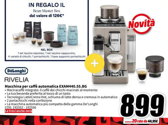 MediaWorld DeLonghi RIVELIA Macchina per caffè automatica EXAM440.55.BG offerta