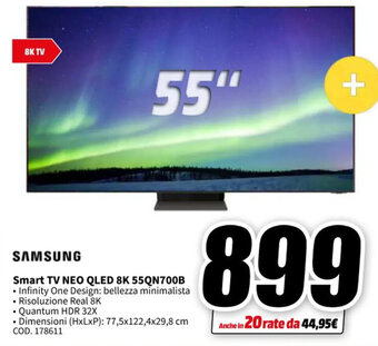 MediaWorld SAMSUNG Smart TV NEO QLED 8K 55QN700B offerta