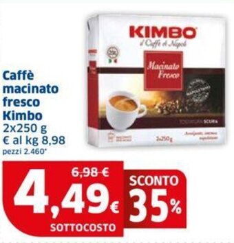 Sigma Caffè macinato fresco Kimbo 2x250 g offerta