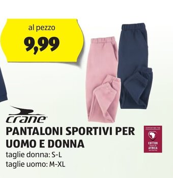 ALDI Crane PANTALONI SPORTIVI PER UOMO M-XL E DONNA S-L offerta