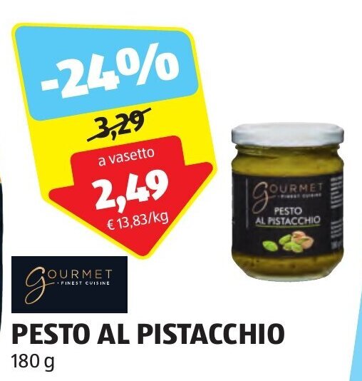 GOURMET PESTO AL PISTACCHIO 180 g offerta di ALDI