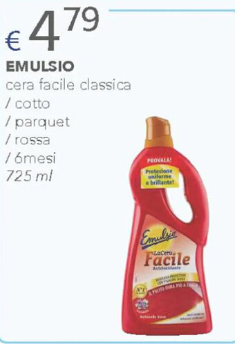 Acqua & Sapone EMULSIO cera facile classica 725 ml offerta