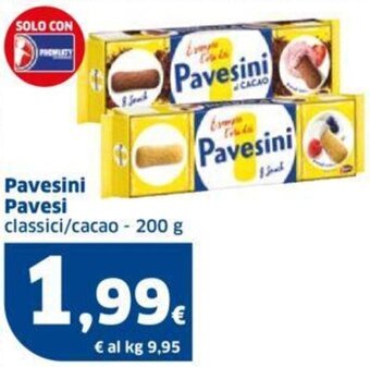 Sigma Pavesini Pavesi classici/cacao - 200 g offerta