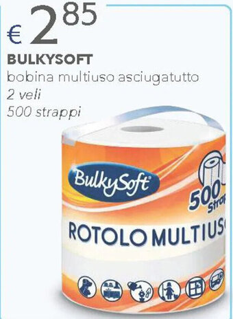 BULKYSOFT bobina multiuso asciugatutto 2 veli 500 strappi