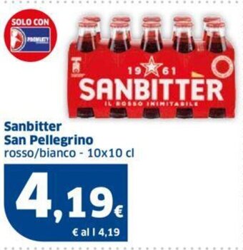 Sigma Sanbitter San Pellegrino rosso/bianco - 10x10 cl offerta