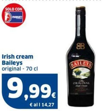 Sigma Irish cream Baileys original - 70 cl offerta