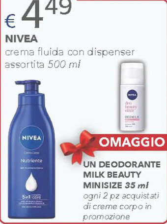 Acqua & Sapone NIVEA crema fluida con dispenser assortita 500 ml offerta