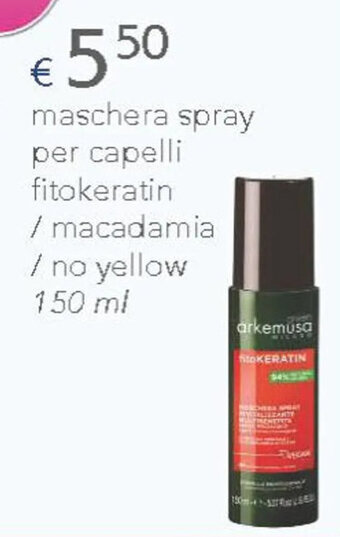 Acqua & Sapone arkemusa maschera per capelli maschera spray fitokeratin 150 ml offerta