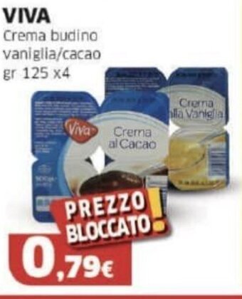 Mercati Alimentari VIVA Crema budino vaniglia/cacao gr 125 x4 offerta