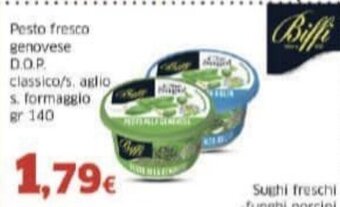 Pesto fresco genovese D.O.P. classico/s, aglio s. formaggio gr 140