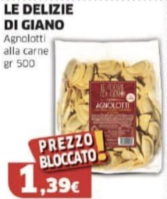 Mercati Alimentari LE DELIZIE DI GIANO Agnolotti alla carne gr 500 offerta