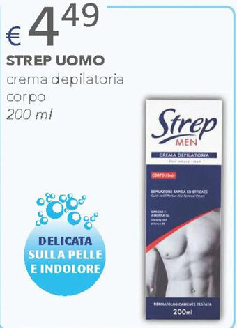 Acqua & Sapone STREP UOMO crema depilatoria corpo 200 ml offerta