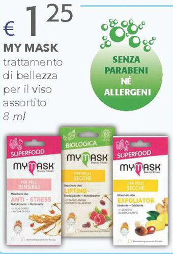 Acqua & Sapone MY MASK trattamento di bellezza per il viso assortito 8 ml offerta