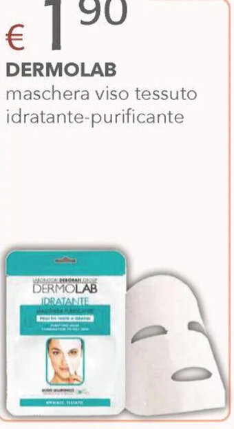 Acqua & Sapone DERMOLAB maschera viso tessuto idratante-purificante offerta