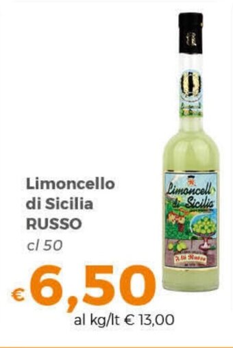 Tocal Limoncello di Sicilia RUSSO cl 50 offerta