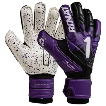 Decathlon Guanti da portiere bambini rinat magnetik spine turf viola/nero offerta
