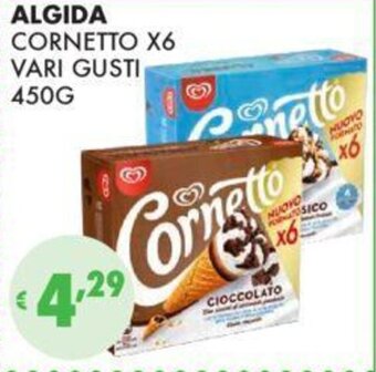 Eté ALGIDA CORNETTO X6 VARI GUSTI 450G offerta