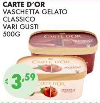 Eté CARTE D'OR VASCHETTA GELATO CLASSICO VARI GUSTI 500 G offerta