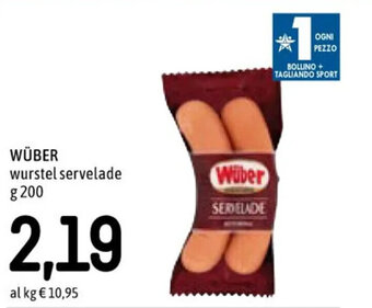 Famila Superstore WÜBER wurstel servelade g 200 offerta