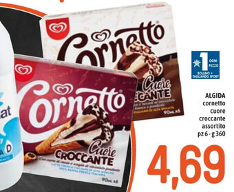 Famila Superstore ALGIDA cornetto cuore croccante assortito pz 6-g360 offerta