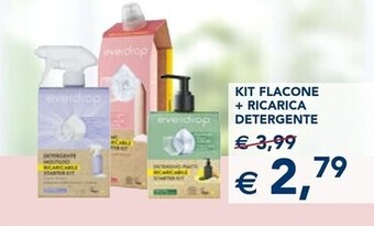 Esselunga Everdrop - kit flacone + ricarica detergente offerta