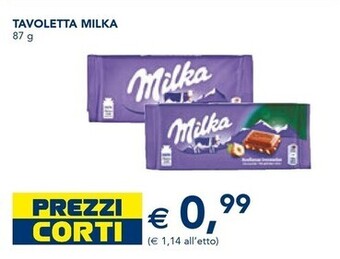 Esselunga Milka tavoletta offerta