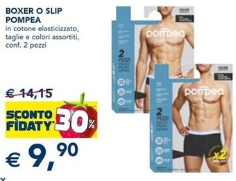 Esselunga Pompea boxer o slip offerta