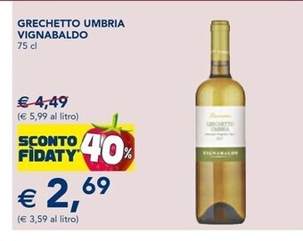 Esselunga Vignabaldo grechetto umbria offerta