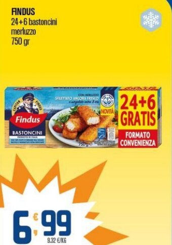 FINDUS 24+6 bastoncini merluzzo 750 gr