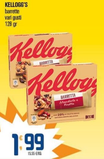 Ottimo Market KELLOGG'S barrette vari gusti 128 gr offerta
