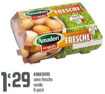 Ottimo Market AMADORI uova fresche medie 6 pezzi offerta