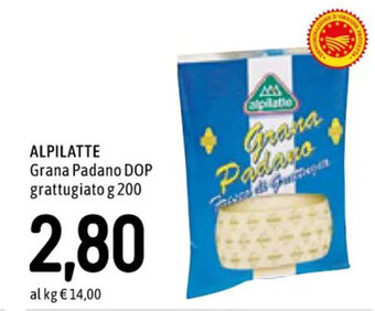 Famila Superstore ALPILATTE Grana Padano DOP grattugiato g 200 offerta