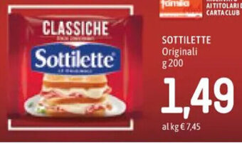 Famila Superstore SOTTILETTE Originali g 200 offerta