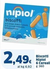 Sigma Nipiol biscotti 6 cereali offerta