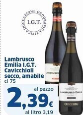 Cavicchioli lambrusco emilia i.g.t. secco, amabile