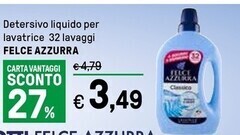 Felce azzurra detersivo liquido per lavatrice 32 lavaggi